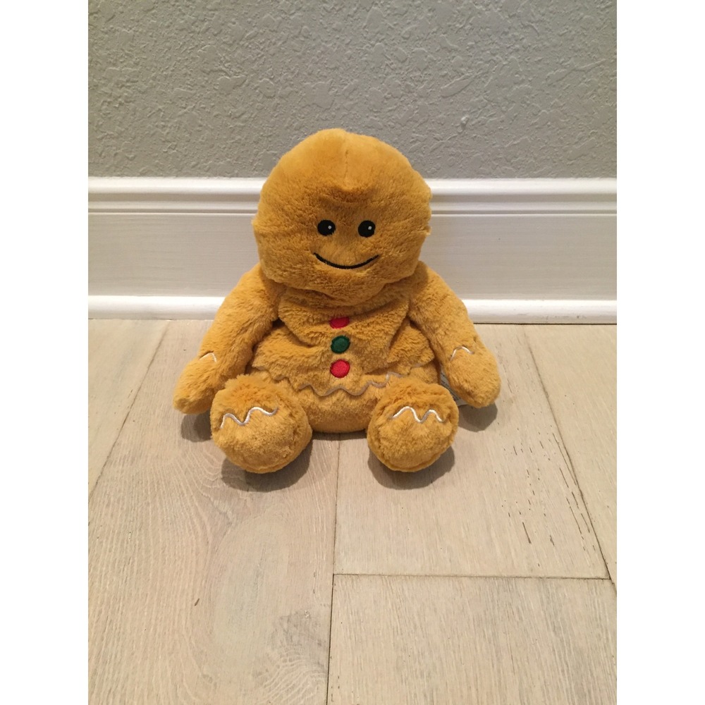 Warmies Gingerbread Man Microwaveable Lavender Scented Plush Weighted Toy Brown
